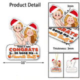 Congrats On Being My Favorite Butt - gift for girlfriend, boyfriend, wife, husband - Personalized Transparent Ornament
