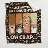Like Mother Father Like Daughter Son Cats Dogs Pet Lover - Personalized Cat Blanket