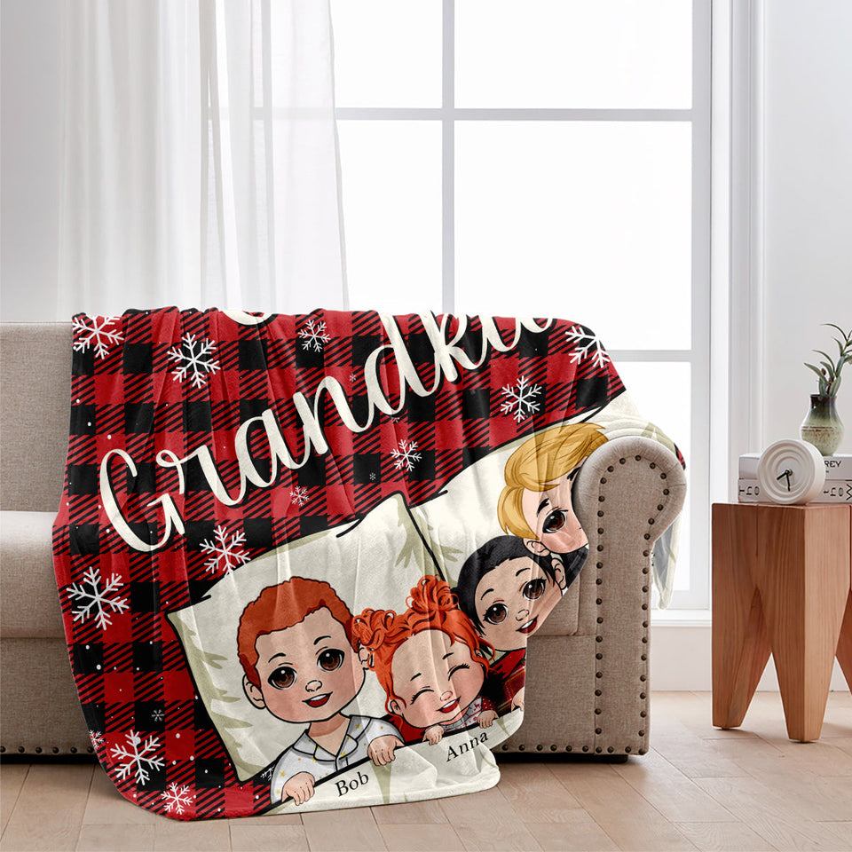 Our Grandkids - Personalized Grandma Blanket