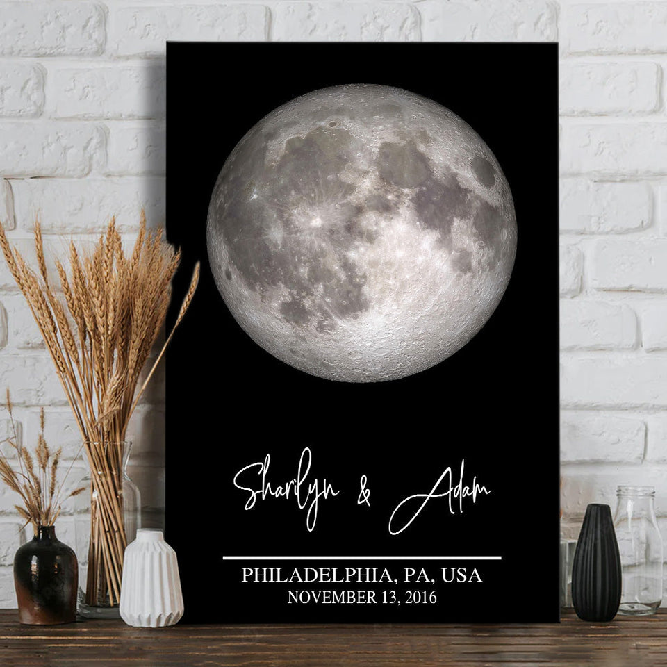The Day We Met - Personalized Couple Canvas And Poster