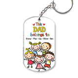 This Grandpa Belongs To - Gift for grandpa, grandma, mom, dad, uncle, aunt, brother, sister - Personalized Keychain