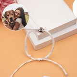 Those We Love Don't Go Away Dog Cat - Gift for dog lovers, who lost dog, who lost cat - Personalized Projection Bracelet