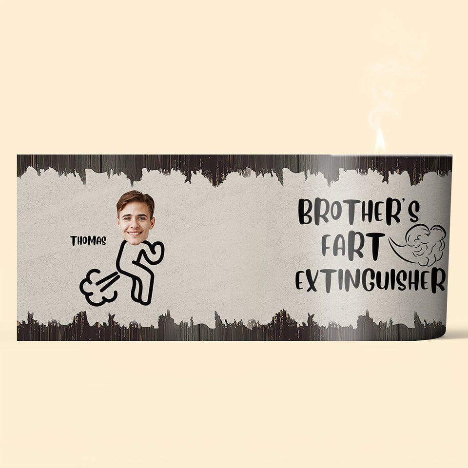 Fart Extinguisher - Gift for dad, grandma, grandpa, mom, uncle, aunt, son, daughter, brother, sister, granddaughter, grandson, husband, wife, boyfriend, girlfriend, friend - Personalized Candle With Wooden Lid
