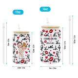 I Love You - Personalized Couple Can Glass