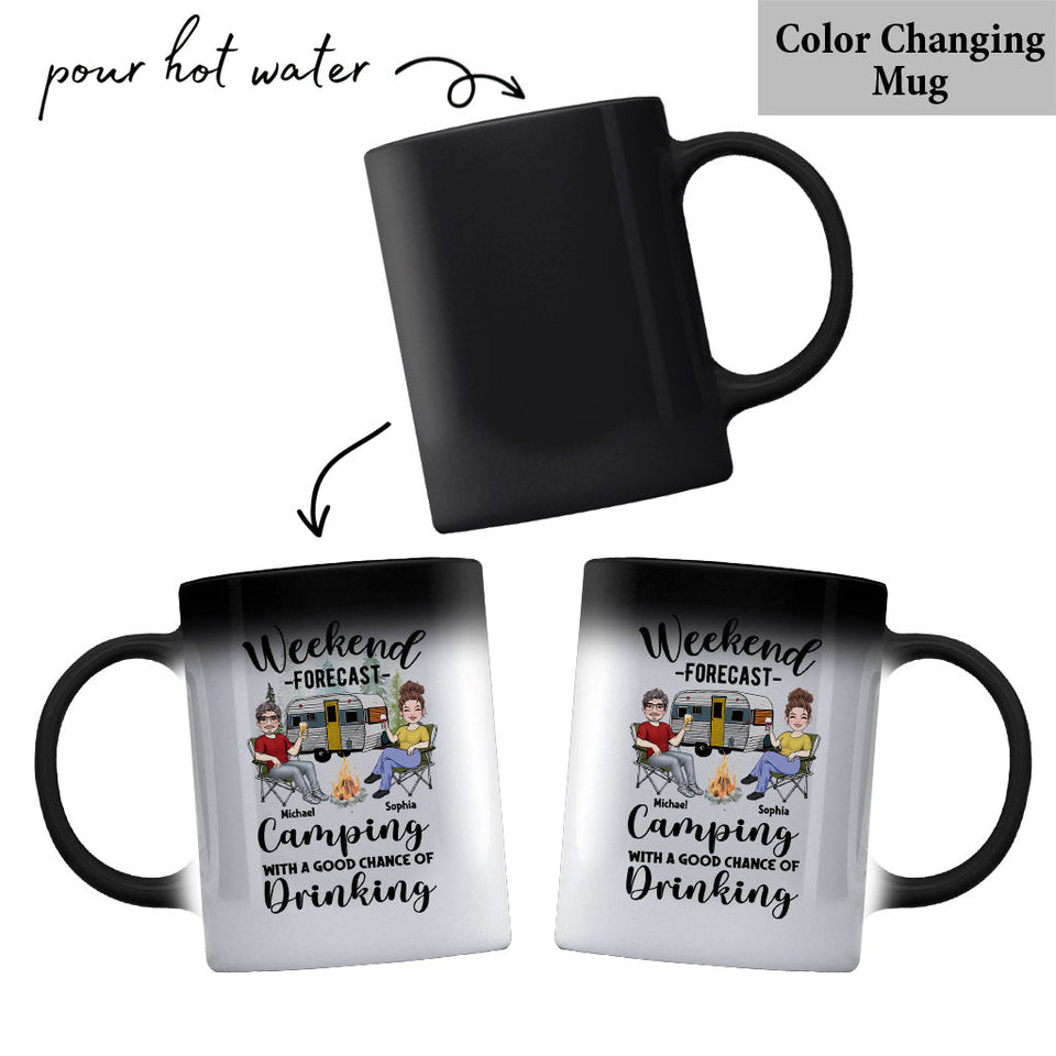 Weekend Forecast - Personalized Camping Mug