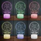 The Day You Were Born Star Map - Personalized Daughter Shaped Plaque Light Base