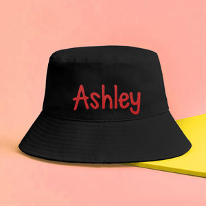 Custom Name - Personalized Aunt Embroidered Bucket Hat