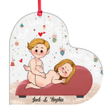 Thanks For All The Orgasms - Personalized Couple Transparent Ornament