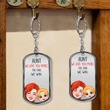 Dad I Love You More - Gift for dad, grandma, grandpa, mom, uncle, aunt - Personalized Stainless Steel Keychain