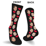 Custom Face Heart Pattern - Personalized Mother Socks