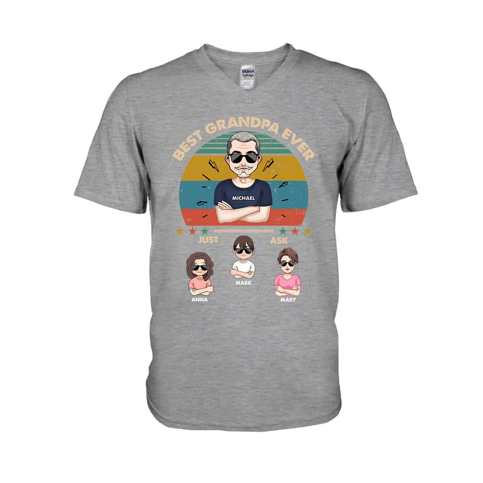 Best Dad Ever - Gift for dad, dad, mom, grandpa, grandma, grandpa - Personalized T-shirt And Hoodie