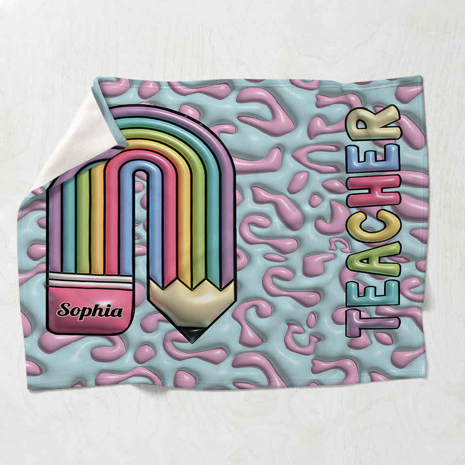 Teacher Life - Personalized Teacher Blanket