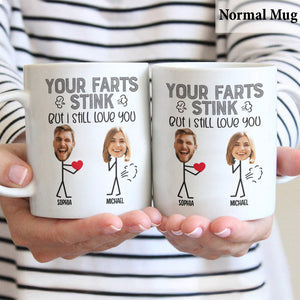 Your Fart Is Stink - Personalized Couple Mug