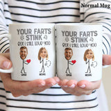 Your Fart Is Stink - Personalized Couple Mug
