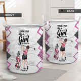 Golf Instruction - Golf gift for her, girlfriend, wife, daughter - Personalized Storage Basket
