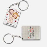 I Just Want You To Be Happy - Couple gift for husband, wife, boyfriend, girlfriend - Personalized Keychain