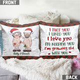 I’m Growing Old With You - gift for boyfriend, girlfriend - Personalized Throw Pillow