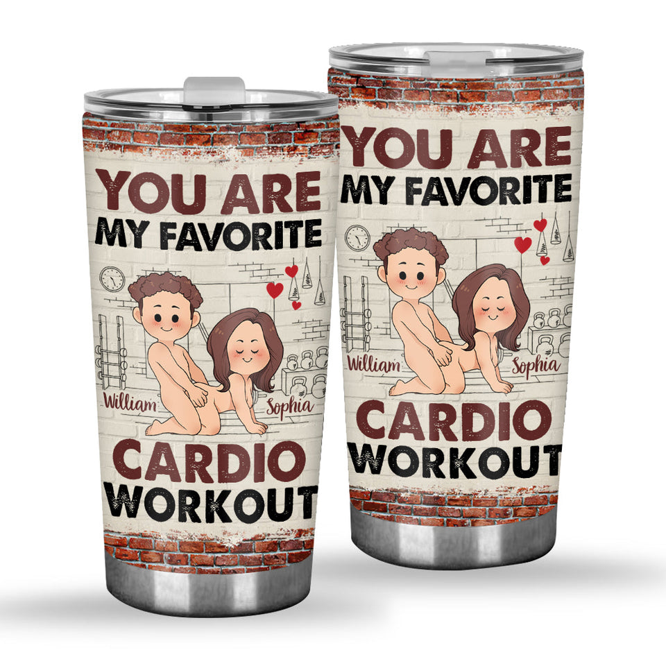 Cardio Workout - Personalized Couple Tumbler
