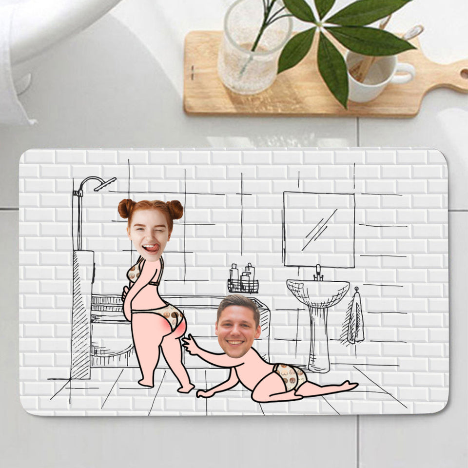 I Just Want To Touch - Personalized Couple Bathroom Curtain & Mats Set
