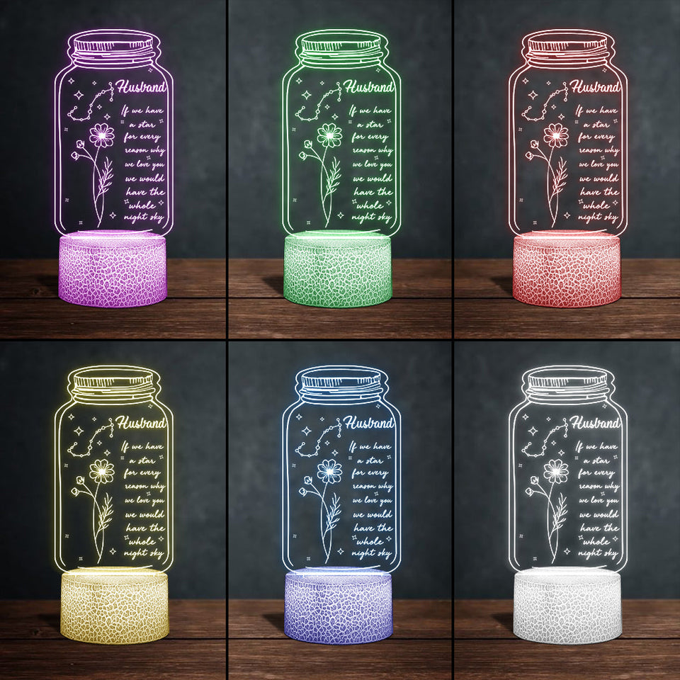 If I Had A Star Birth Flower Zodiac Sign - Gift for mom, grandma, daughter, wife, girlfriend, dad, grandpa, boyfriend, husband - Personalized Shaped Plaque Light Base