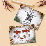 Merry Christmas Snow Angel Gingerbread - Personalized QR Greeting Card