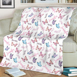Butterfly Custom Name - Personalized Sibling Blanket