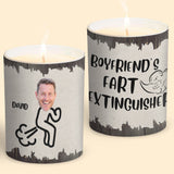 Fart Extinguisher - Gift for dad, grandma, grandpa, mom, uncle, aunt, son, daughter, brother, sister, granddaughter, grandson, husband, wife, boyfriend, girlfriend, friend - Personalized Candle With Wooden Lid