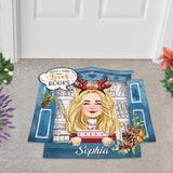 Just A Girl Who Loves Books - Personalized Book Shaped Doormat