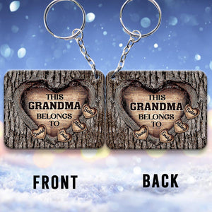 This Dad Belongs To - Gift for dad, grandma, grandpa, mom, uncle, aunt, brother, sister - Personalized Keychain