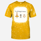 I'm A Simple Woman - Yoga gift for dog lover, cat lover, cat lover - Personalized Bleached T-Shirt
