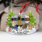 A Girl And Her Dog - Camping gift for dog lover - Personalized Ornament