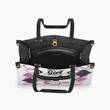 Golf Instruction - Golf gift for her, girlfriend, wife, daughter - Personalized Leather Handbag