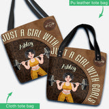 Just A Girl With Goals - Personalized Fitness Tote Bag