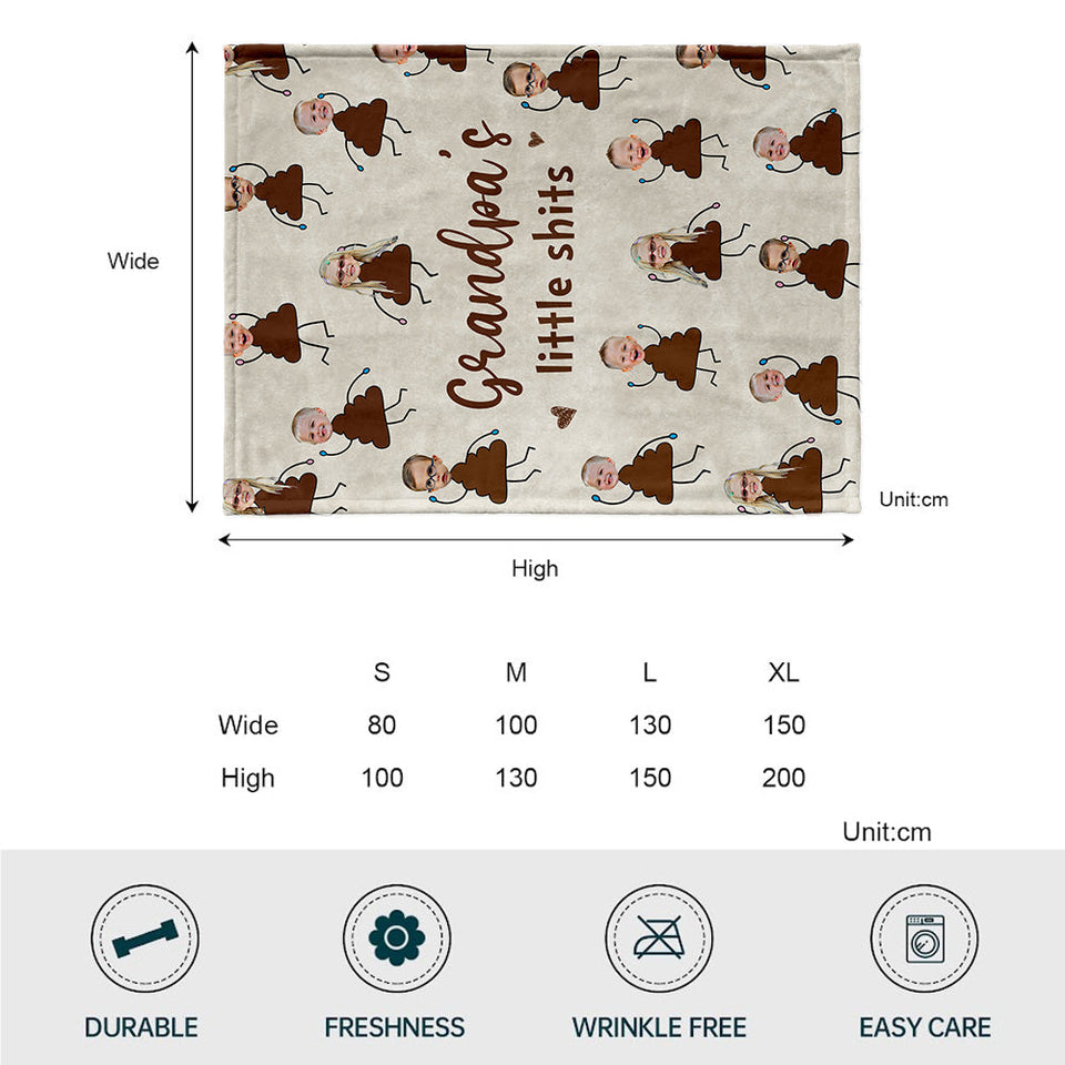 Grandma's Little Cuties - Gift for grandma, mom, dad, grandpa - Personalized Blanket