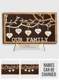 Family Tree Hanging - Personalized Family 2 Layered Wood Sign / Wood Plaque