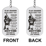 To My Son Crawling Is Acceptable - Baseball gift for son, brother, grandson, dad - Personalized Stainless Steel Keychain
