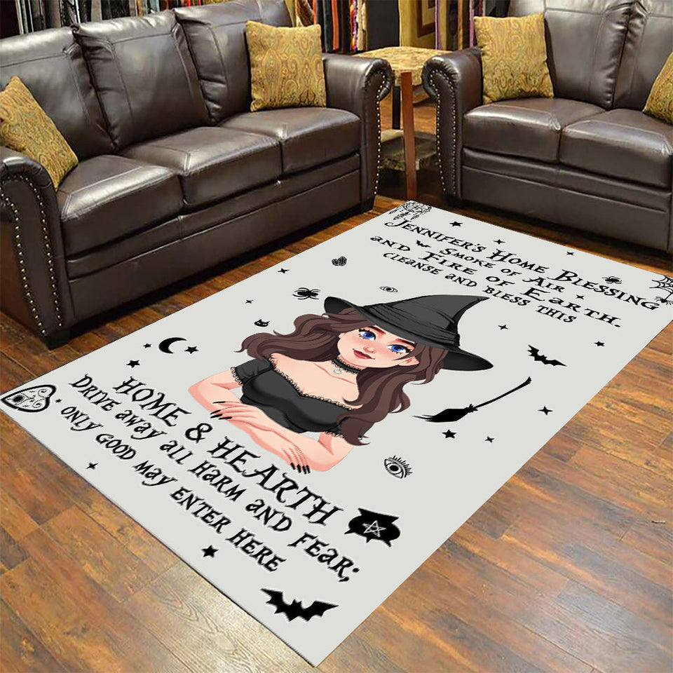 Home Blessing - Personalized Witch Rug