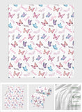 Butterfly Custom Name - Personalized Family Blanket