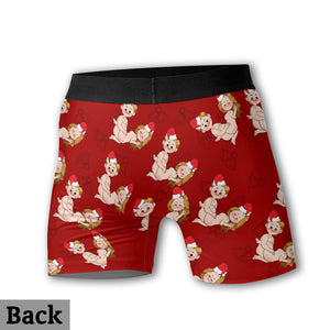 Only You Can Jingle My Bells - Personalized Couple Men Boxer Briefs