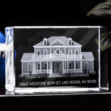 Housewarming Decor - Personalized Housewarming Laser Engraving 3D Cuboid Shaped Crystal Lamp