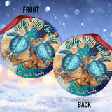 You And Me And The Sea - Personalized Turtle Ornament