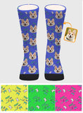 Custom Face Party Pattern - Personalized Dog Socks
