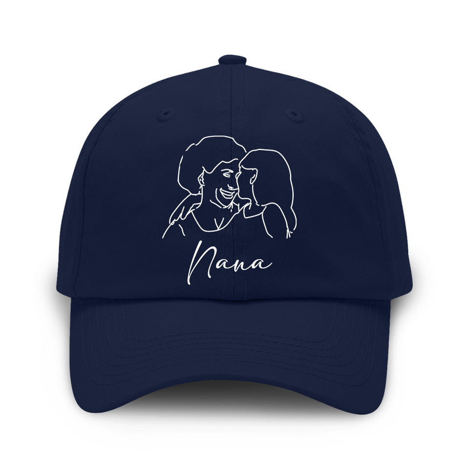 Custom Photo - Personalized Grandma Embroidered Classic Cap