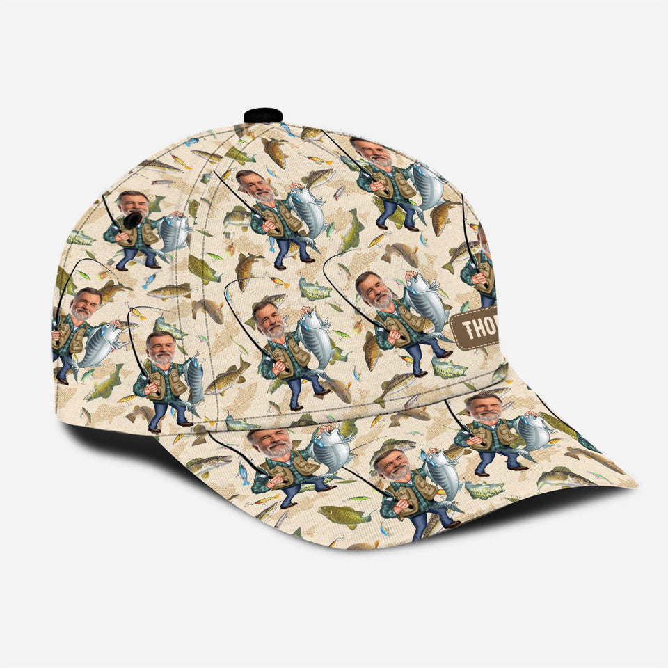 Photo Inserted Funny Fishing - Personalized Fishing Classic Cap