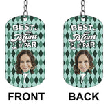 Best Dad By Par - Golf gift for dad, him, boyfriend, husband, grandpa - Personalized Stainless Steel Keychain