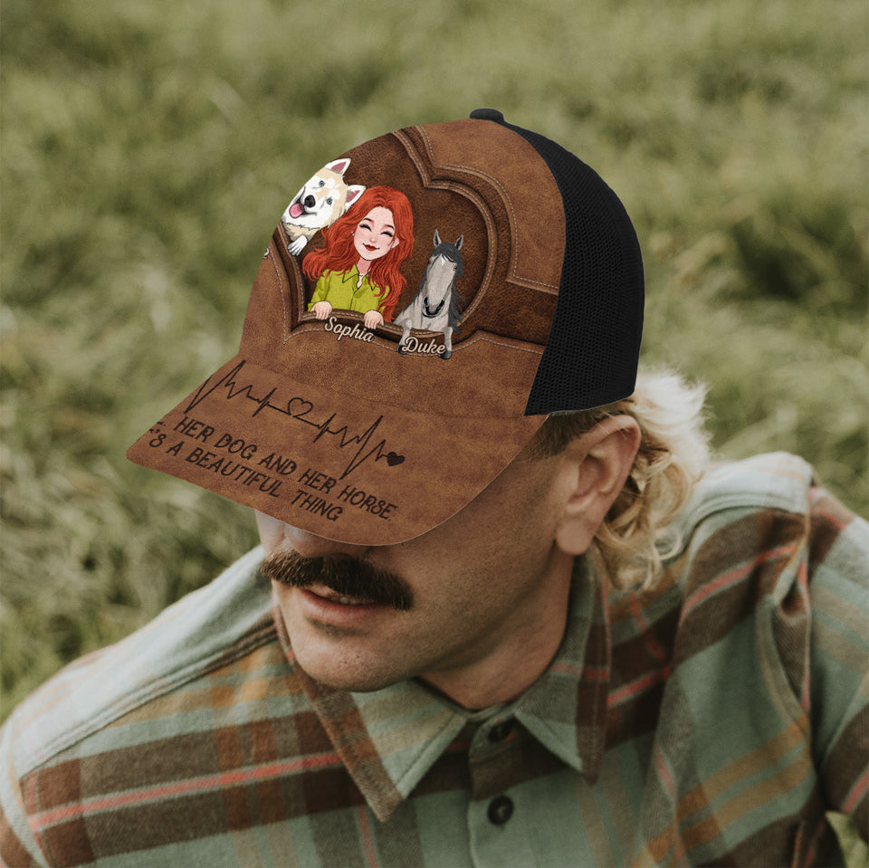 What A Beautiful Thing - Personalized Horse Trucker Hat