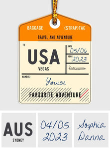 Favorite Adventure - Personalized Travelling Ornament