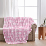 Custom Name Pattern - Personalized Bestie Blanket