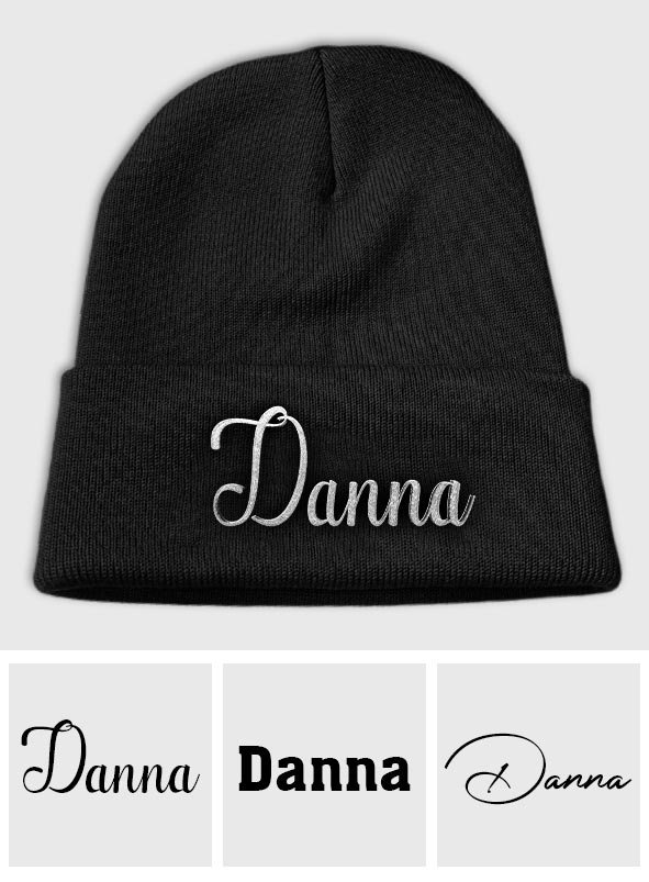Custom Name - Personalized Sibling Embroidered Beanie
