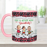 Life Is Better With Grandkids - Personalized Grandma Accent Mug